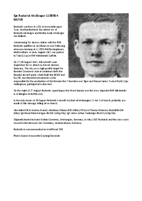 A preview of a PDF biography for McGregor, Roderick